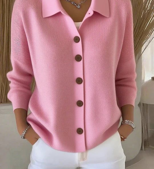Gloria | Shawl Collar Button Cardigan